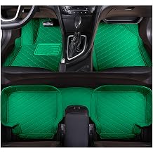 Custom Leather Waterproof Car Floor Mats for 99% Sedan SUV Sports Car Black Beige Mens Womens Vehicle Pads Mat Green