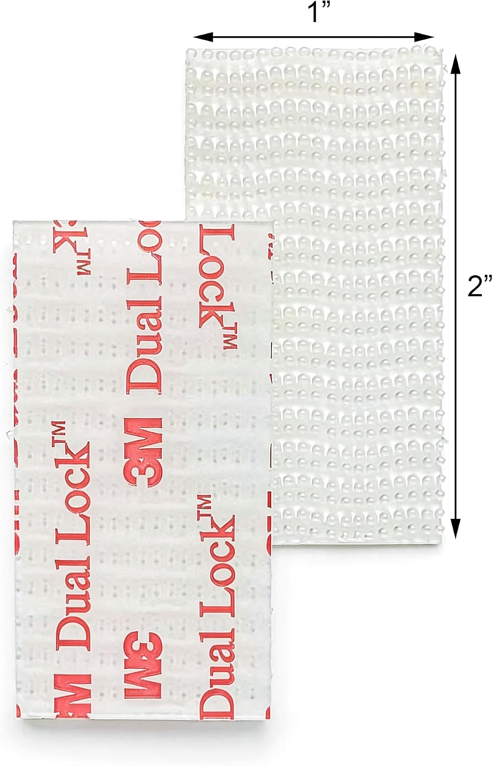 Dual Lock Reclosable Fastener Made of SJ3560 1"×2“ 12PCS Heavy Duty Mounting Tape Reclosable Self Mating Interlocking Tape for Indoor Outdoor