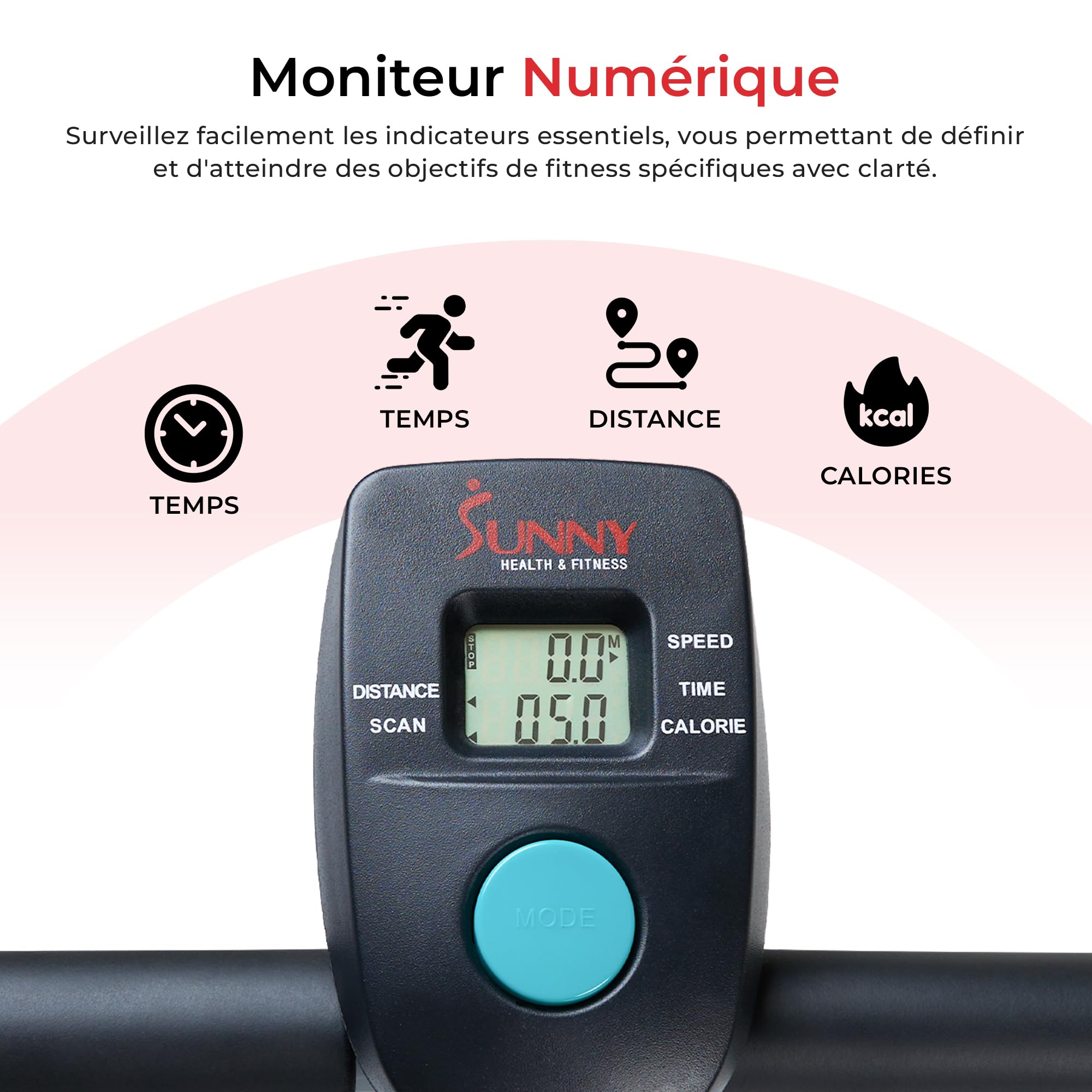 Sunny Health & Fitness Tapis de Course Manuel Non Électrique Pliable