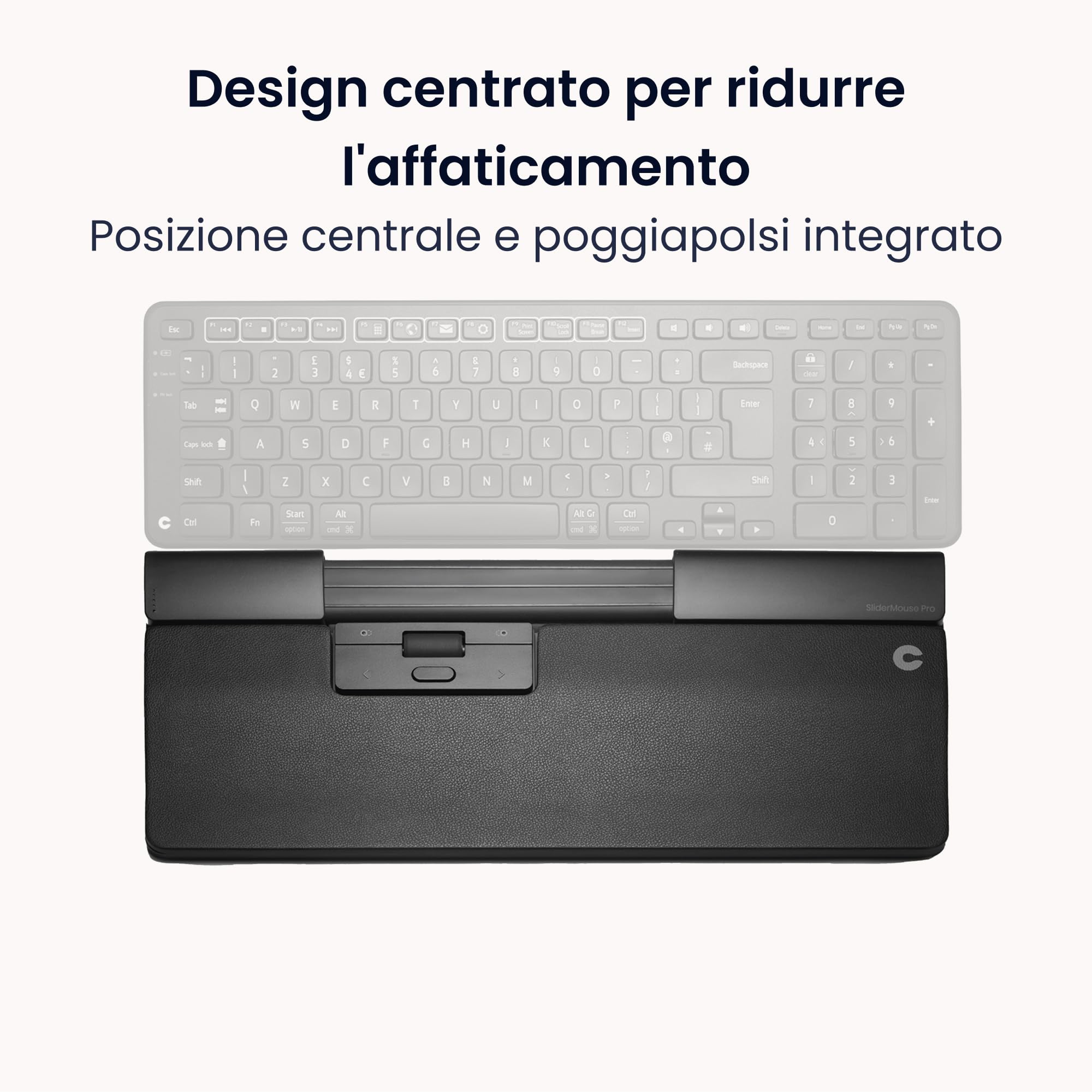 Contour Design SliderMouse Pro Mouse ergonomico da ufficio per ridurre lo sforzo su polsi, spalle e avambracci | Progettato per la produttività Plug & Play PC Desktop Mac - Senza fili - Regolare