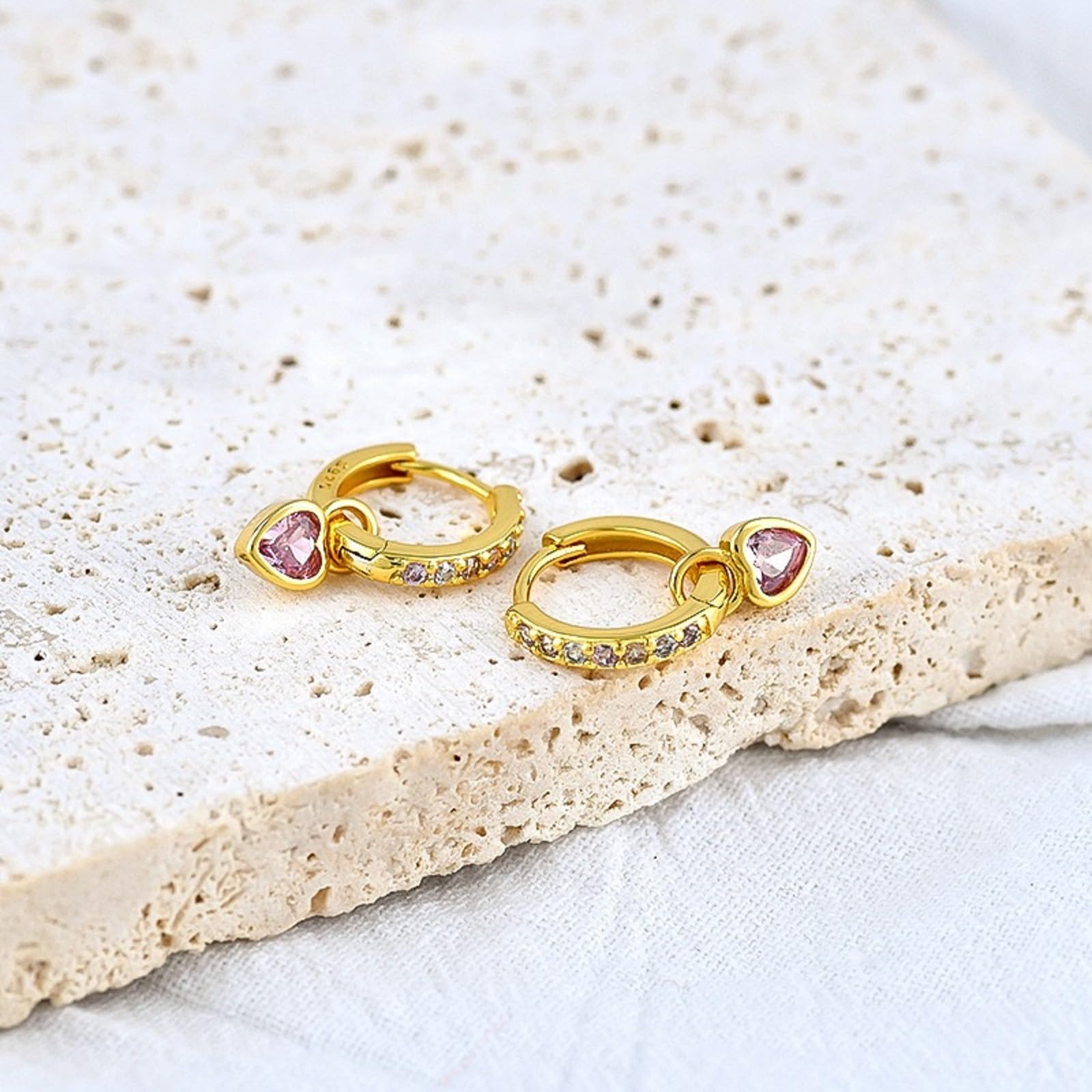 Orecchini Cerchio Oro Per Le Donne Orecchini Verdi Con Verde Cuore Goccia Oro Placcato Orecchini Dorati Ipoallergenico Cubic Zirconia Pendolo Verde Gioielli Per Le Ragazze