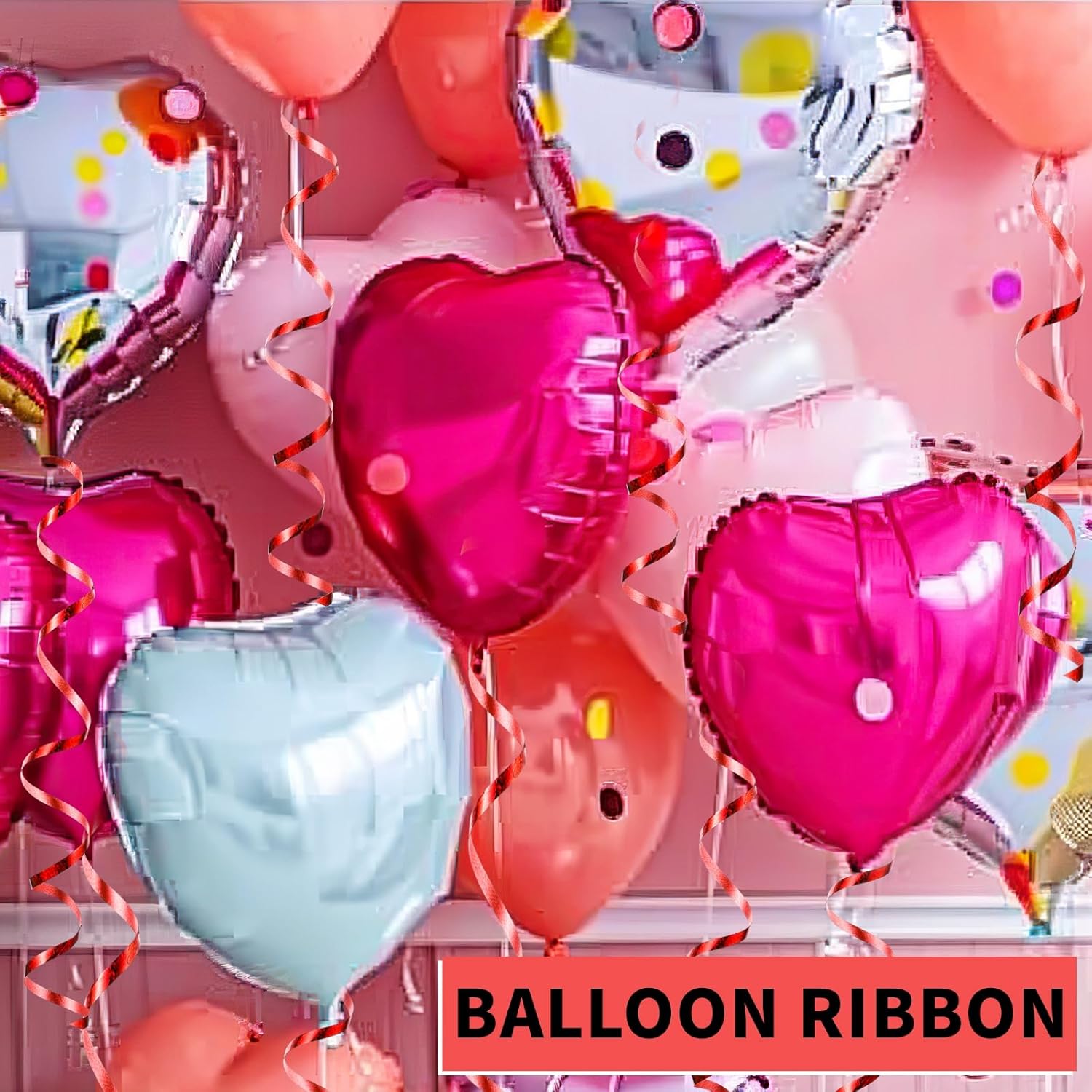 600 Yards Red Ribbon 1/5 Inch Valentine Curling Ribbon Red Balloon String Ribbons for Art Crafts Gift Wrapping Wedding Birthday Party Valentine's Day Decorations - Image 4