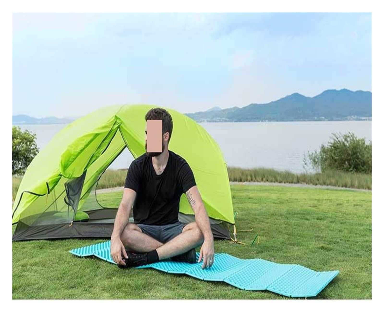 Mata kempingowa Outdoor Ultralekka mata odporna na aluminium Karimata Składane łóżko Camping Plaża Piknik Mata do namiotu Wygodna (biała)