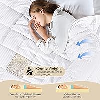 Vista 3 de downluxe - Manta con peso y cuentas de cristal, para todas las estaciones, lavable a máquina, tamaño king, 18 libras