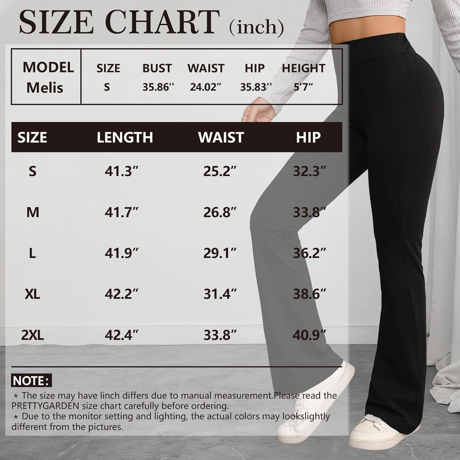 Women's Flare Legleggings High Waist Tummy Control Yoga Pants - No Front Seam Bootcut Workout Pants for Pilates & Casual Wear - Image 6