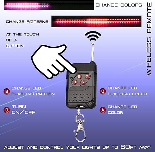 Miniatura 4 de Stark Industries 48 RGB Knight Rider escáner DRL Multi Color Flash coche estroboscópico 7 Color Kit de luz universal tira 22 pulgadas