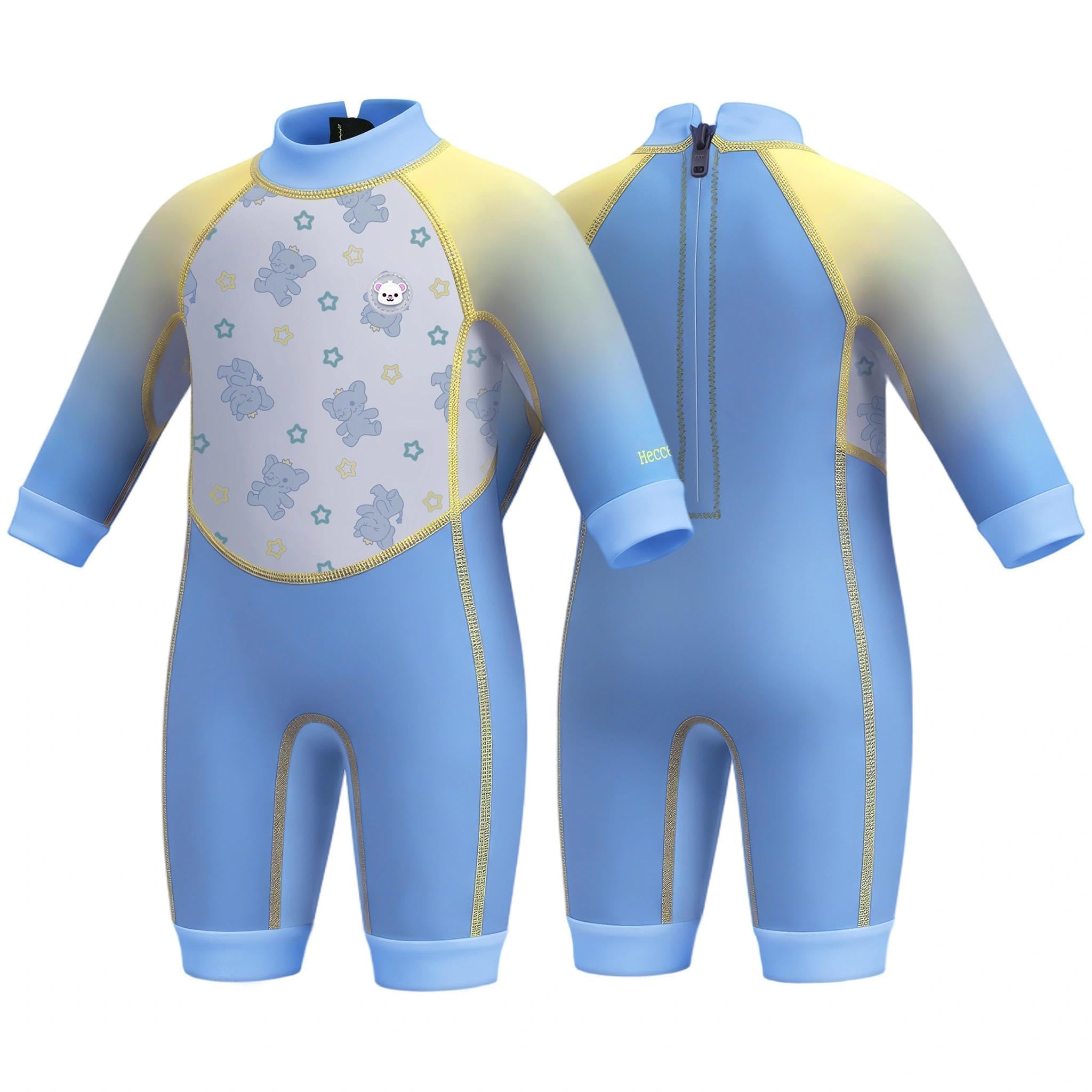Photo 1 of Baby Wetsuit, Warm Neoprene Thermal Swimsuit UPF 50+ One Piece Swimwear for Boys Girls, Toddler Swimsuit for Swim, Beach & Water Play