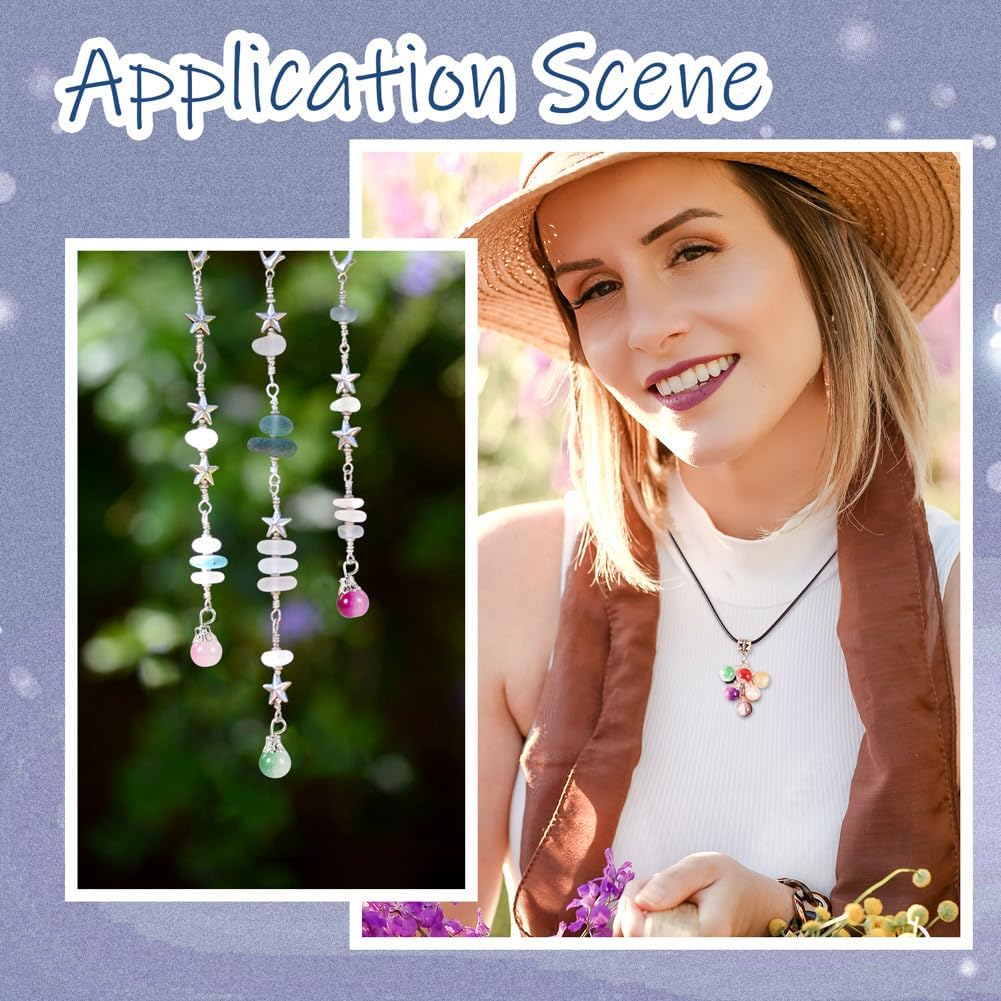 KISSITTY Crackle Glass Bead Charms Crystal Bead Dangle Charms for DIY Necklace Bracelet Earring Jewelry Making - Image 6