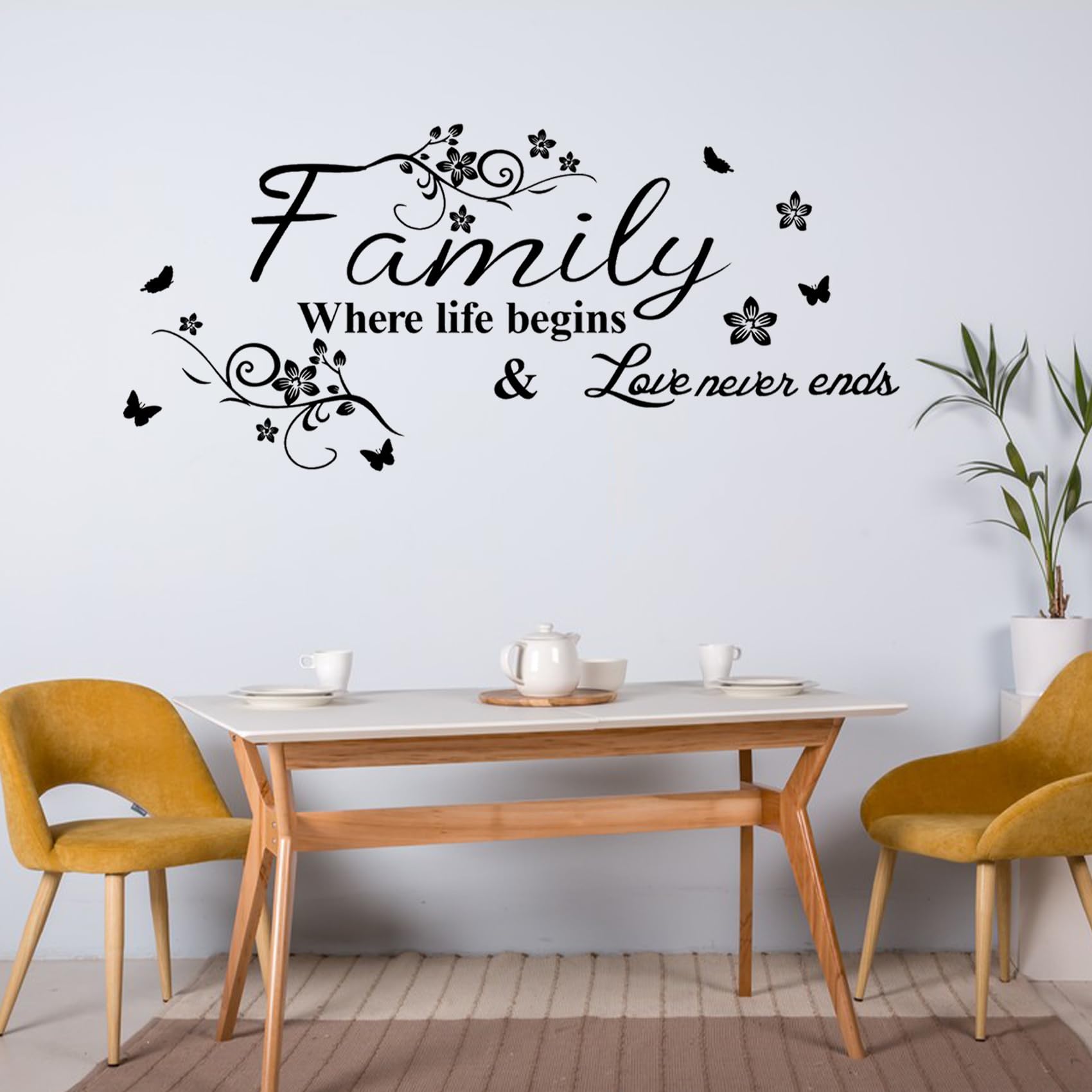 Wandaufkleber Mit Englischen Sprüchen – Abnehmbar, Aus PVC, Dekorative Wandkunst Für Schlafzimmer, Wohnzimmer & Mehr
