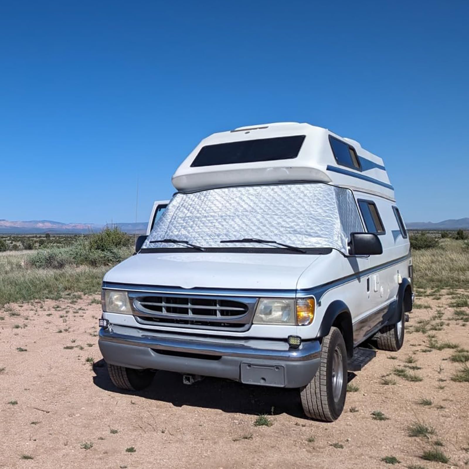 Copertura per parabrezza anteriore adatta per Mercedes Sprinter 2019-2025, copertura parabrezza argento antigelo, antighiaccio, antipolvere, parasole per finestrini anteriori, protezione solare per
