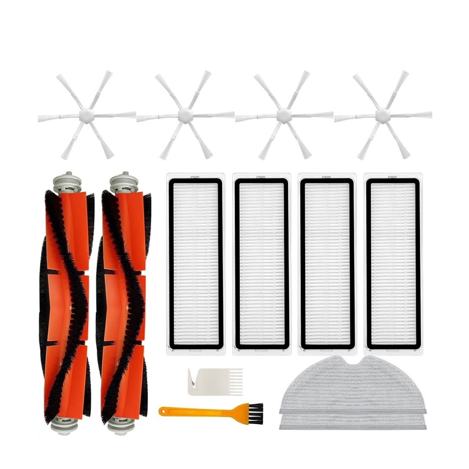 Compatible For Xiaomi，Mi Robot Vacuum Mop 2，STYTJ03ZHM，Spare Parts Accessories，Main Side Brush，Hepa Filter，Mop Cloth，Rag (Color : Set B)