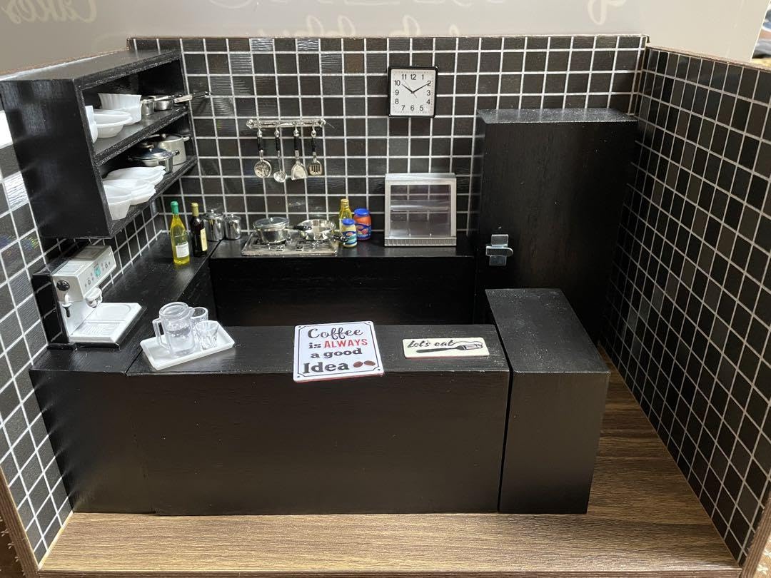 201 ミニチュア カフェ ブラック ドールハウス 背景ボード 楽天市場】ミニチュア 背景の通販 201 ミニチュア カフェ ブラック
