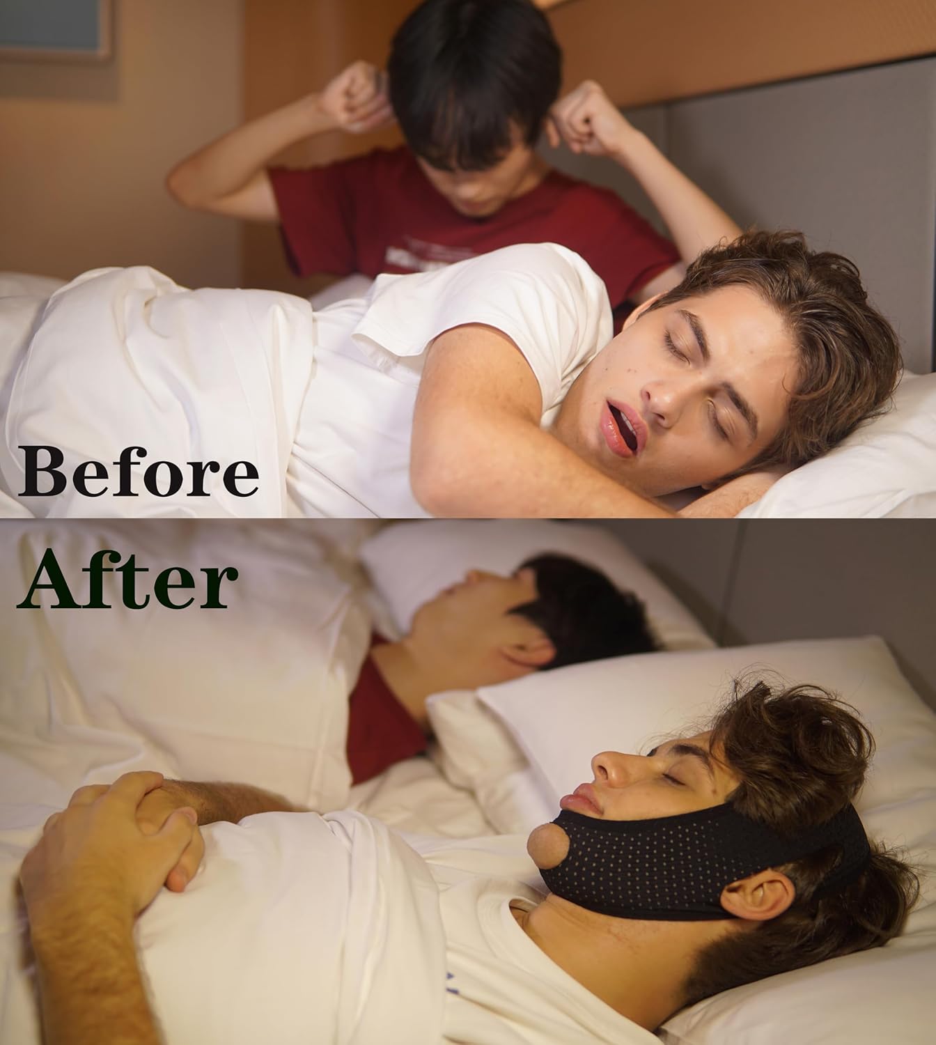 Chin Strap for Sleeping Comfortable, Anti Snoring Chin Strap, Premium Airflow Jaw Strap for Men and Women, Snoring Solution Breathable and Reusable, Chin Strap with Adjustable Velcro - Image 5