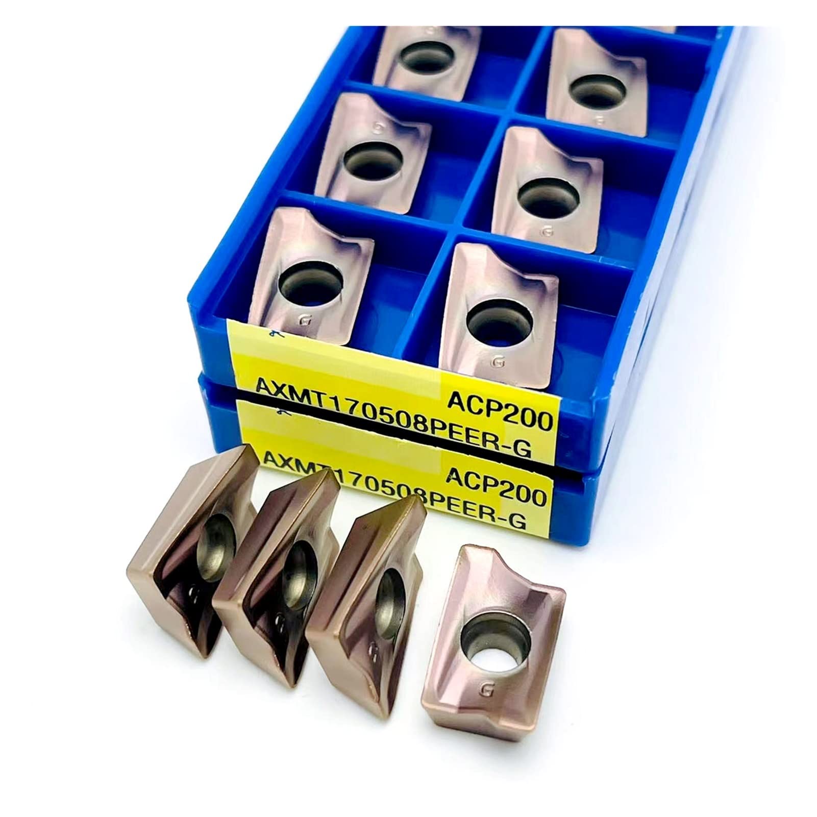 10 Piezas AXMT170508PER-G ACP200 Herramienta de torneado Interna CNC Torno AXMT 170508 Carburo AXMT170508 Herramienta de torneado