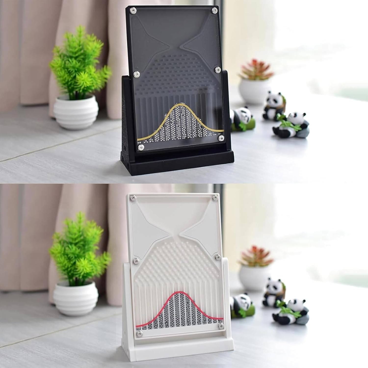 12 * 18cm Galton Board Experiment Model, Normal Distribution Mathematical Model, bability Teaching Demonstration with Curve, Desk Toy, Inspire Curiosity for bability Education