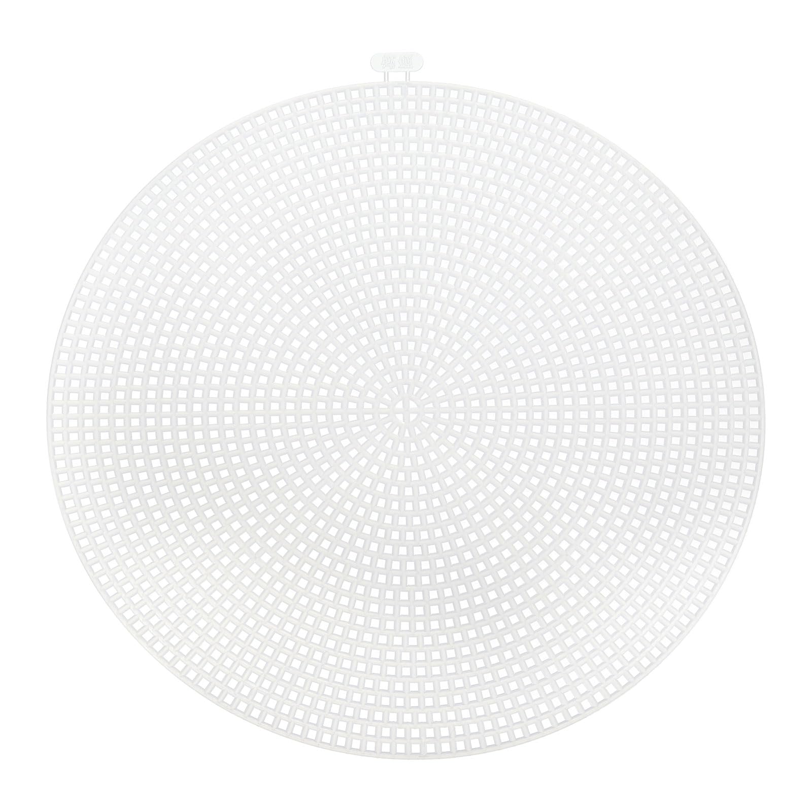 HARFINGTON 10Pcs Round Plastic Canvas Mesh Sheets 7 Inch/18cm Circle Blank Canvas Shape Mesh Mat White for Embroidery Knit Crochet Crafting Needlework