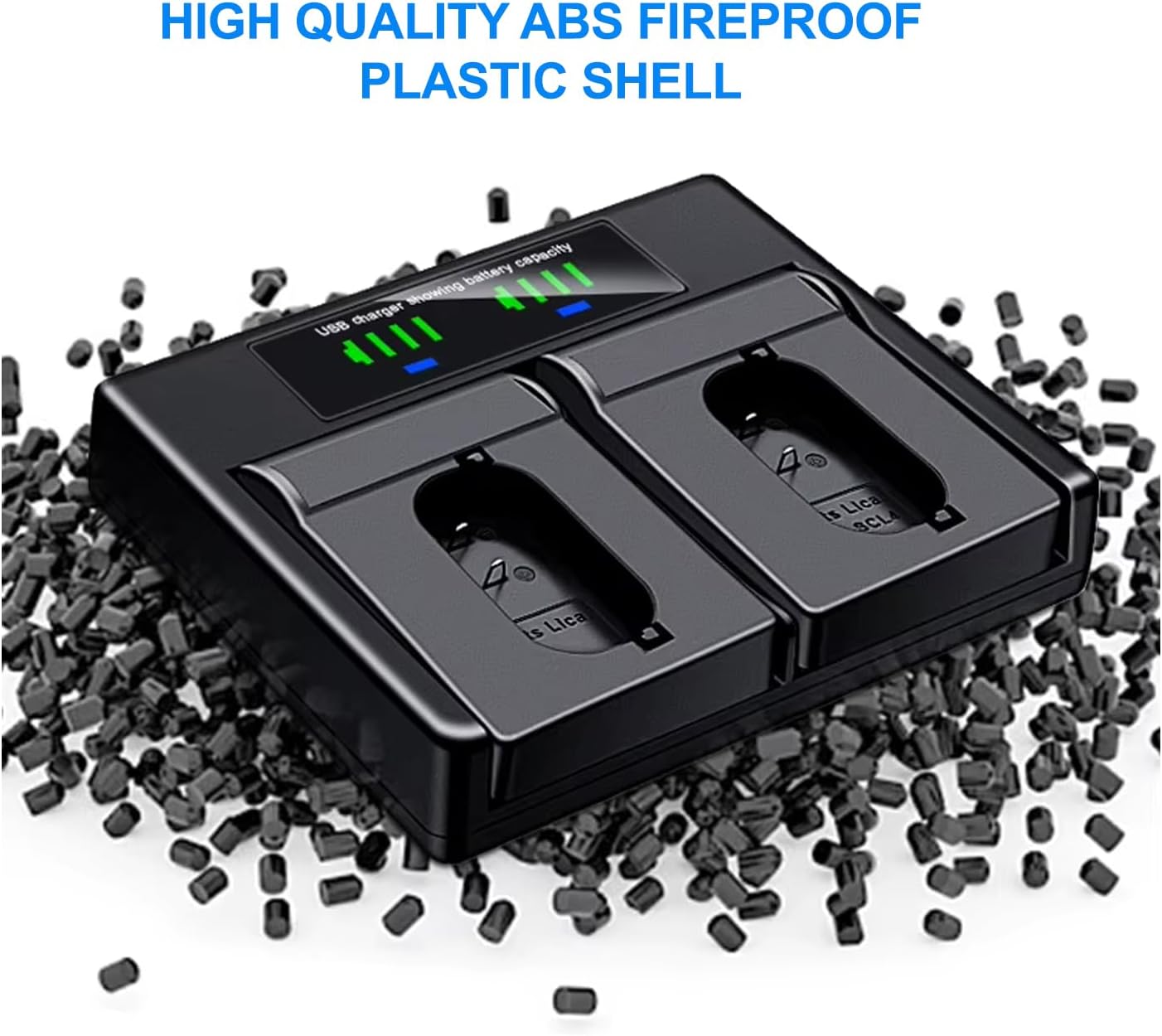 Dual USB Battery Charger for Leica Q3 – Compatible with 2X BP-SCL6 Batteries, Independent or Simultaneous Charging Support