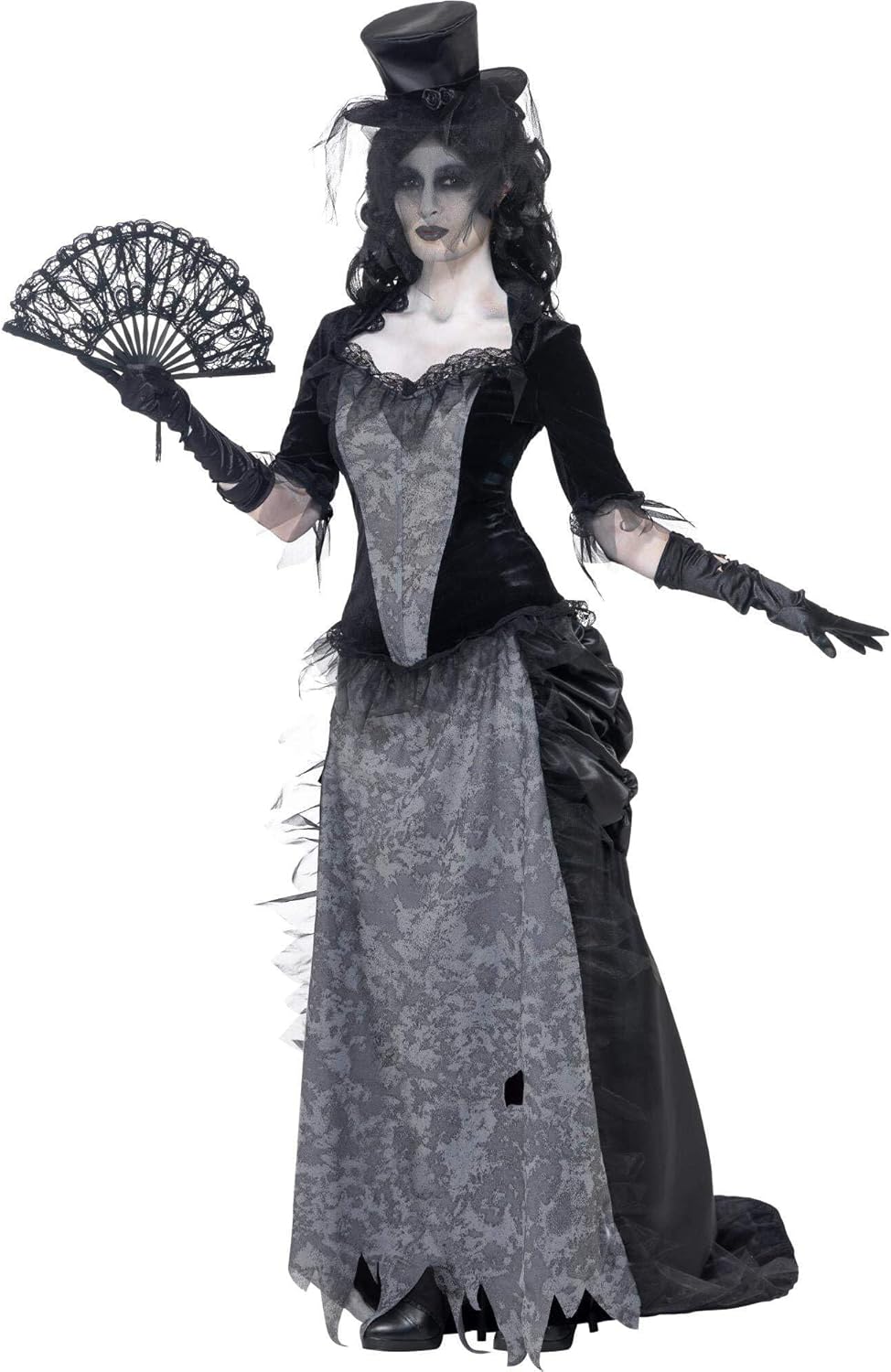 Smiffys - 24575 - Ghost Town Black Widown Halloween Costume - Size - Small - US Dress Size - 6 / 8