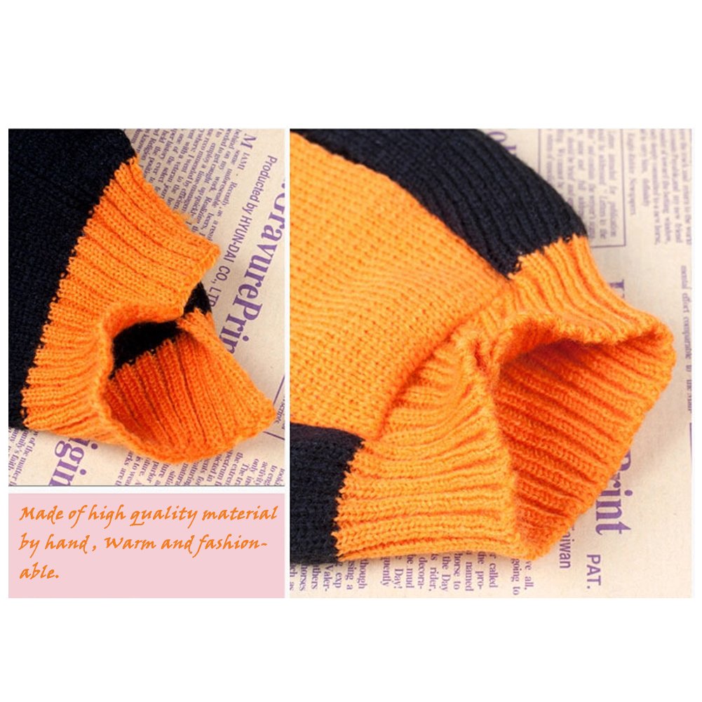 DELIFUR Citrouille Chien Pull Halloween Costume Fête de Vacances pour Chat et Chiot (M, Citrouille)