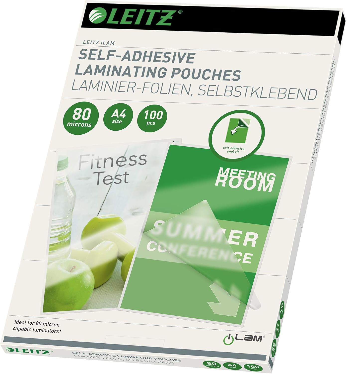 Leitz iLAM 80 Microns A4 Self Adhesive Laminating Pouches (Pack of 100) Office