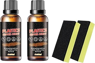 ihreesy 2PCS Car Plastic Parts Coating Agent,50ml Plastic Parts Refresher Agent Interior Cleaning Agent Plastic Restorer with Sponge for Cars Truck SUV