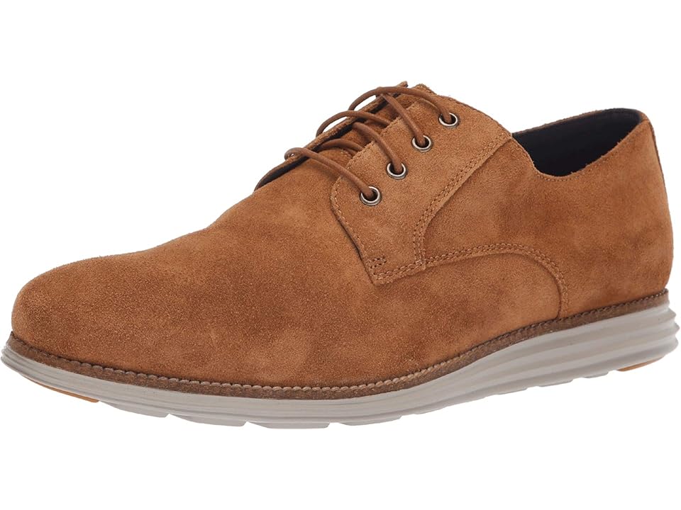 

Cole Haan Original Grand Plain Toe (Golden Honey Suede/Ironstone) Men's Shoes, Tan