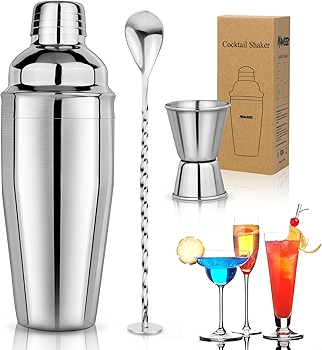 Stainless Steel Cocktail Shaker Set for Home Bars and Entertaining