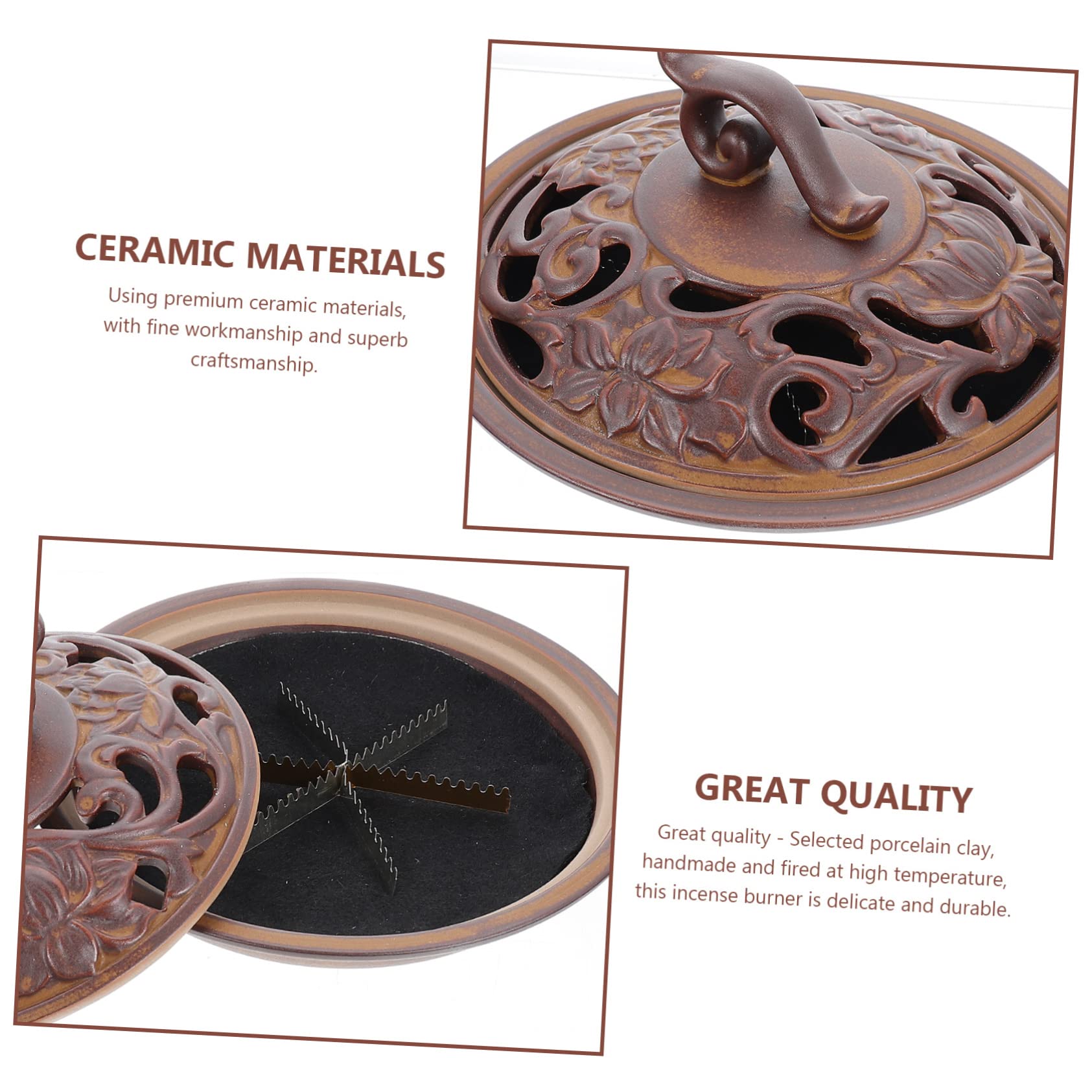 Keramik Räucherstäbchenhalter im Retro Bronze Stil für Innen