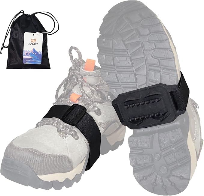 TIPGOUP Ice Cleats MidSole Snow Traction Cleats Crampons with