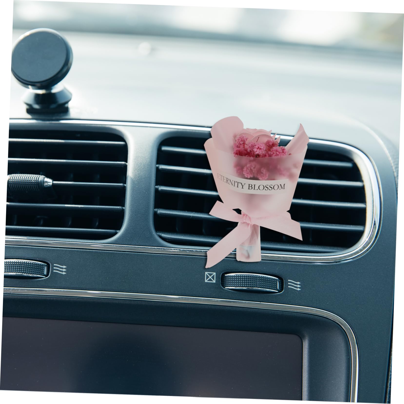 Gatuida 5pezzi Clip Diffusore Di Aromi Per Auto Con Fiore Immortale Decorazione Per Bocchette Aria Profumatore Per Auto Per Donne Per Occasioni Speciali e Regali Design Adorabile e