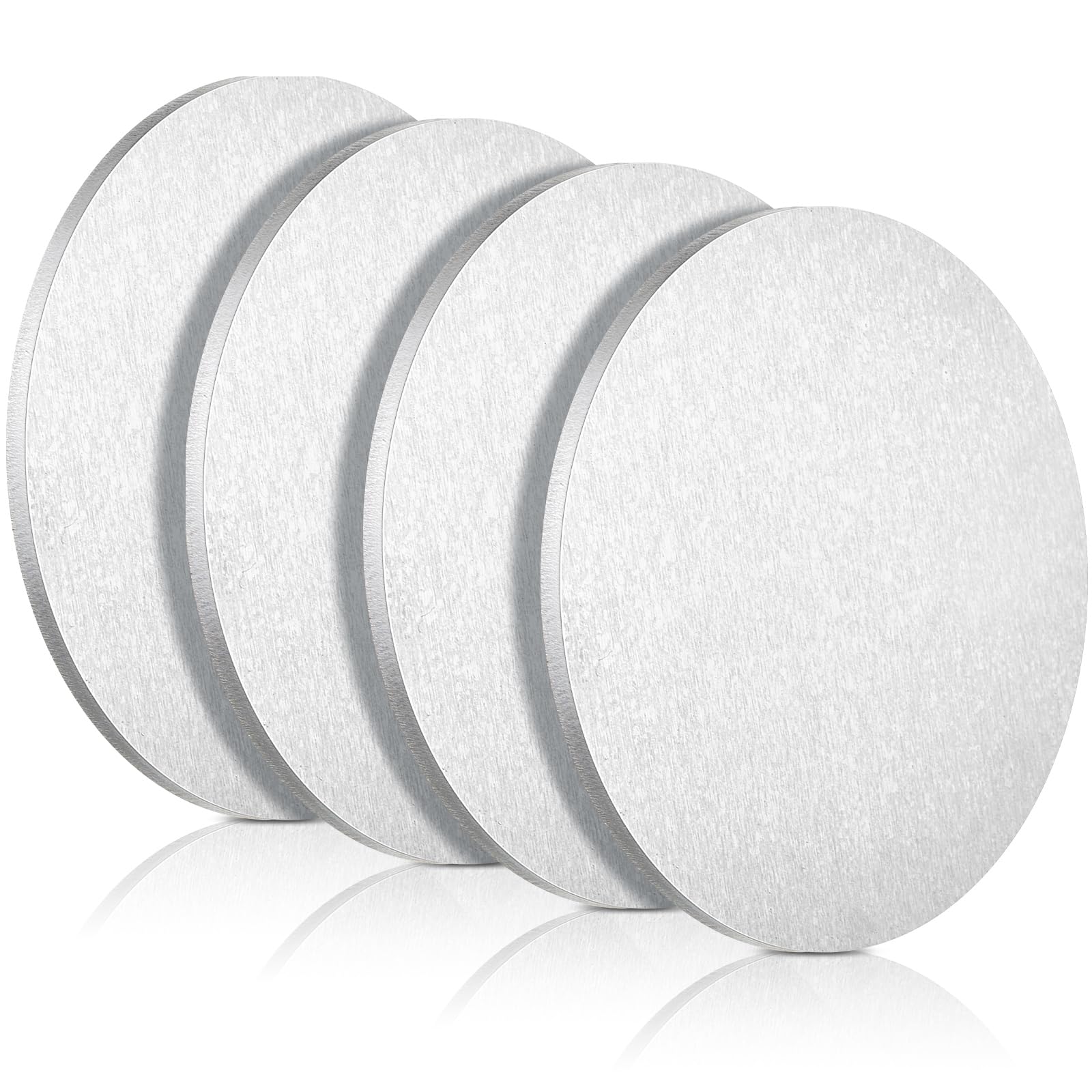 Yaocom 4 Pcs 1/4" X 6" Aluminum Disc Round Aluminum Sheets and Plates, 6061 Aluminum