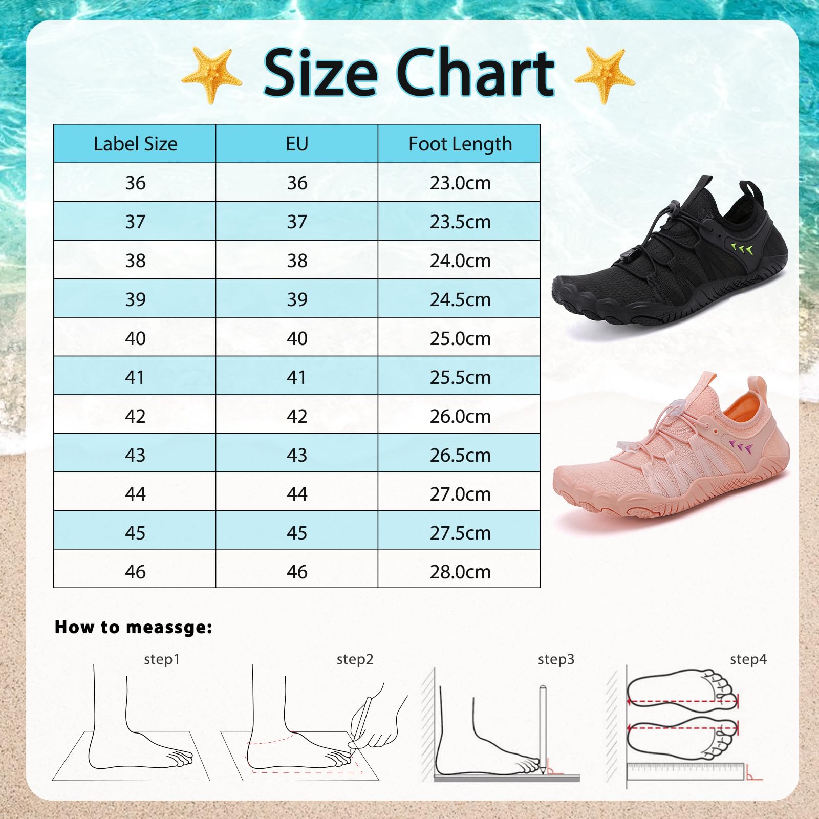 Waterschoenen Badschoenen Dames Heren Strandschoenen Snel drogend Drainagegaten Strandzwemschoenen Zeeschoenen Surfschoenen Zwembadschoenen Unisex Blotevoetscho
