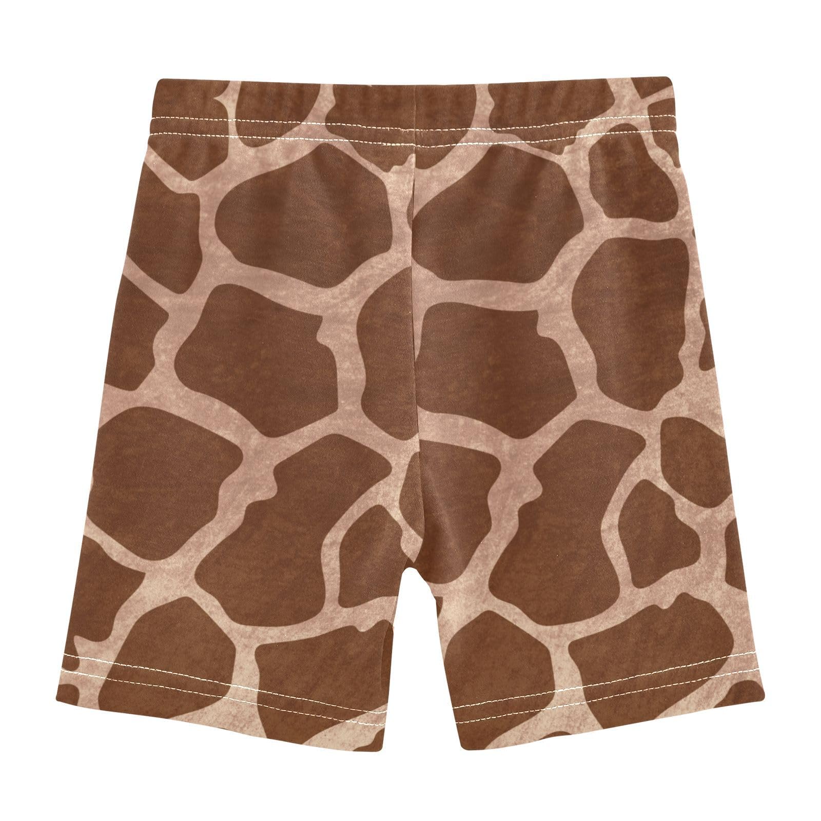 JHKKU Girls Giraffe Print Shorts Cotton Cartwheel Bike Kids Biker Under Dress Dance Short Girl Clothes 5T