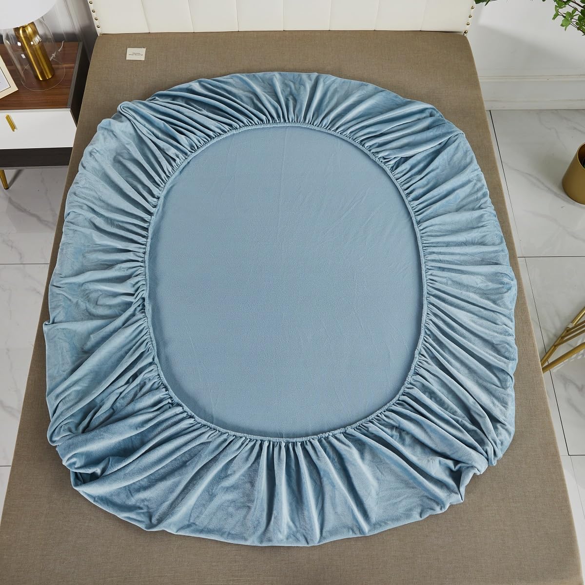 YASMENG DXHome Hoeslaken, 90 x 200 cm, antracietgrijs, warm