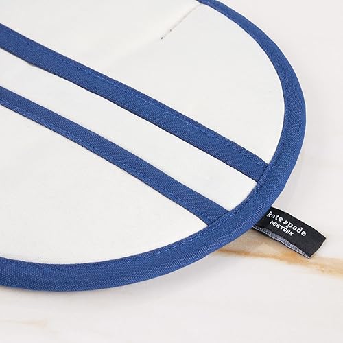 Miniatura 7 de Kate Spade New York Joy Dot - Manoplas de horno y agarrador de ollas juego de 2 unidades, 7 x 13 pulgadas, 8 pulgadas, redondo, azul marinocrema