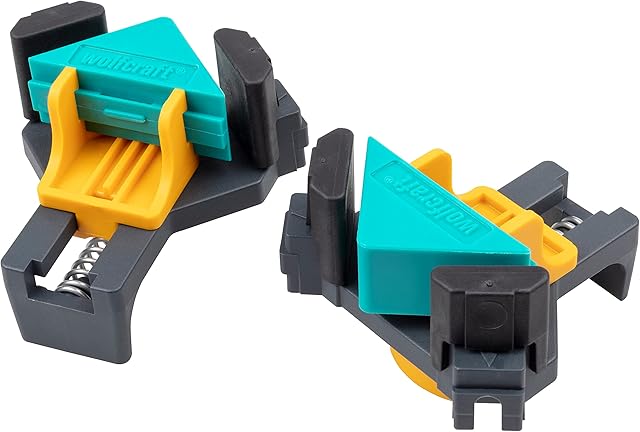 wolfcraft ES 22 Corner Clamp I 3051000 I For quick and easy fixing of boards and frames at a 90° angle, for example when assembling shelves, small cupboards or frames