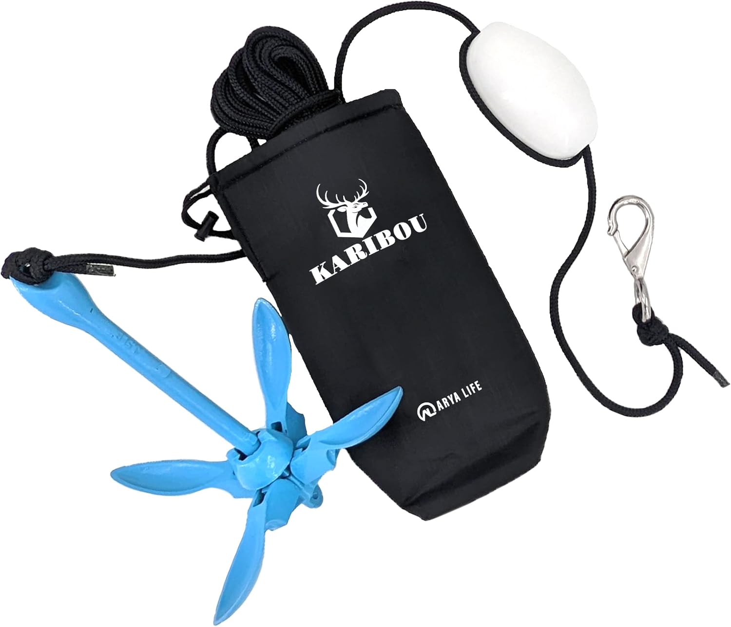 Arya Life Kayak & Paddle Board Anchor with 40ft Rope (7mm/0.275″ thick). Premium 3.5 lbs Folding Anchor Kit for Paddle Boards, Canoes, Kayak and Small Boats. (Kayak Fishing Accessories) (SUP), Blue Arya Life Kayak & Paddle Board Anchor with 40ft Rope (7mm/0.275″ thick). Premium 3.5 lbs Folding Anchor Kit for Paddle Boards, Canoes, Kayak and Small Boats. (Kayak Fishing Accessories) (SUP), Blue