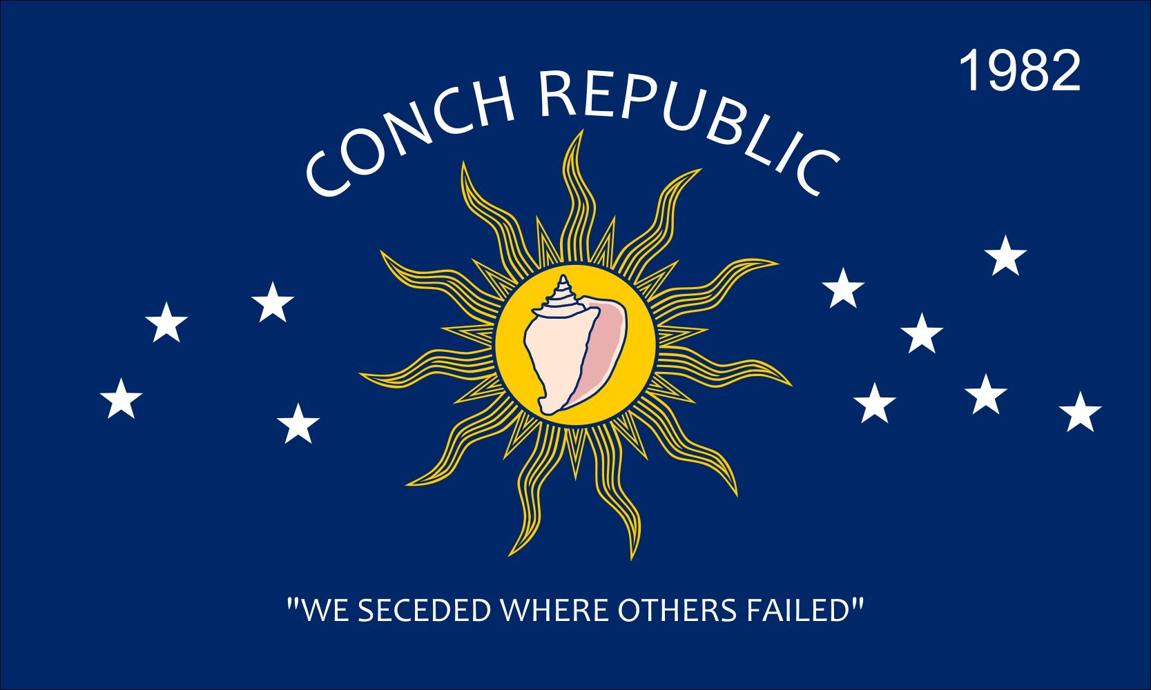 Drapeau Key West Conch Republic idéal pour animer vos soirées terrasses et patio
