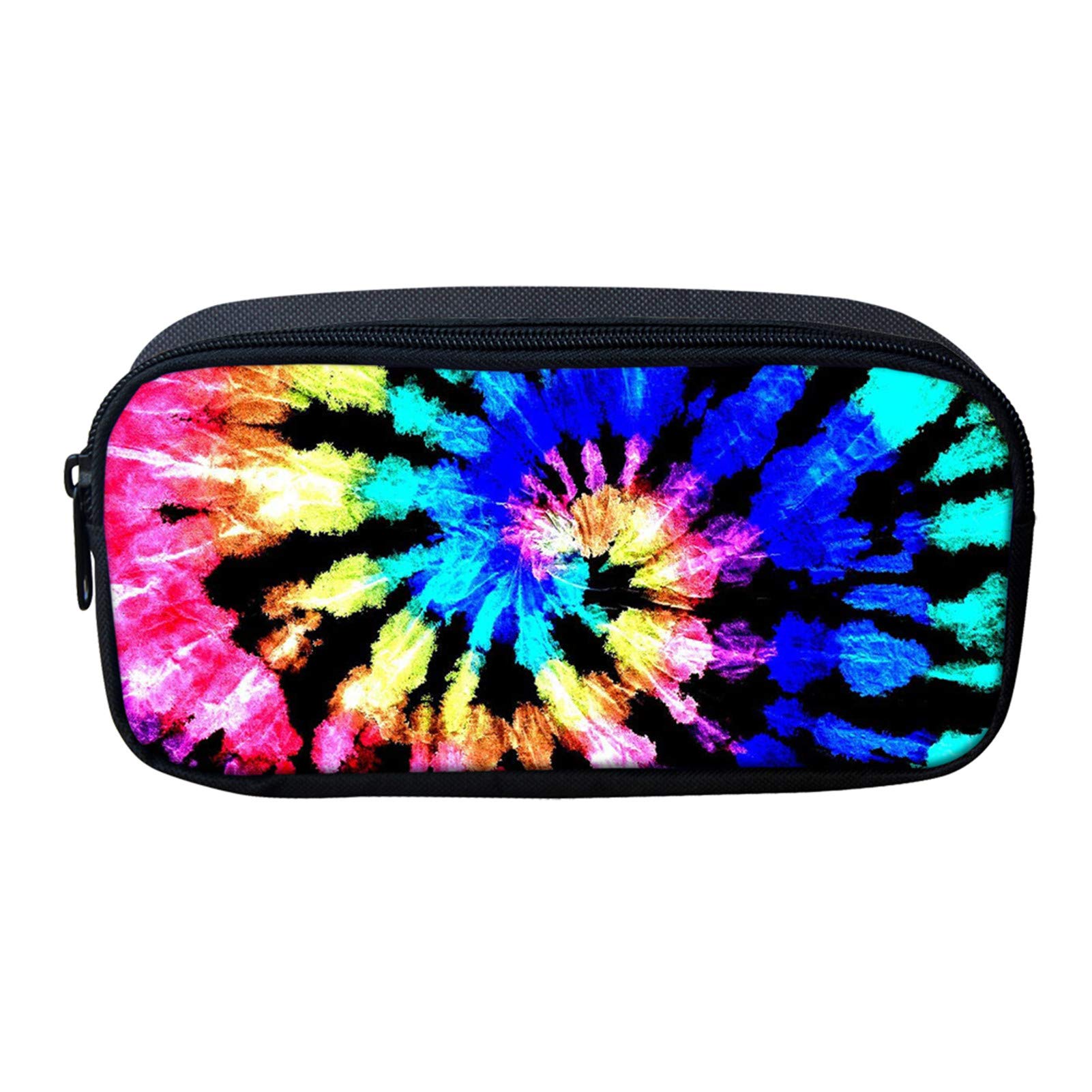 Showudesigns Tie Dye Pencil Bag Kids Pencil Box Storage Bags Little Boys Girl Pen Box Colorful Rainbow Turquoise Blue — image 1