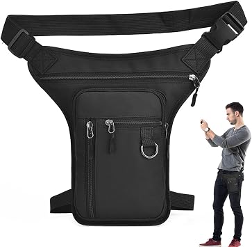 Motorcycle Leg Bag, Drop Leg Bag, Hiking Multi-Pocket Waist Fanny Pack, Thigh Pouch Outdoor Motorcycle Riding Hiking Waist Fanny Pack Travel Bags