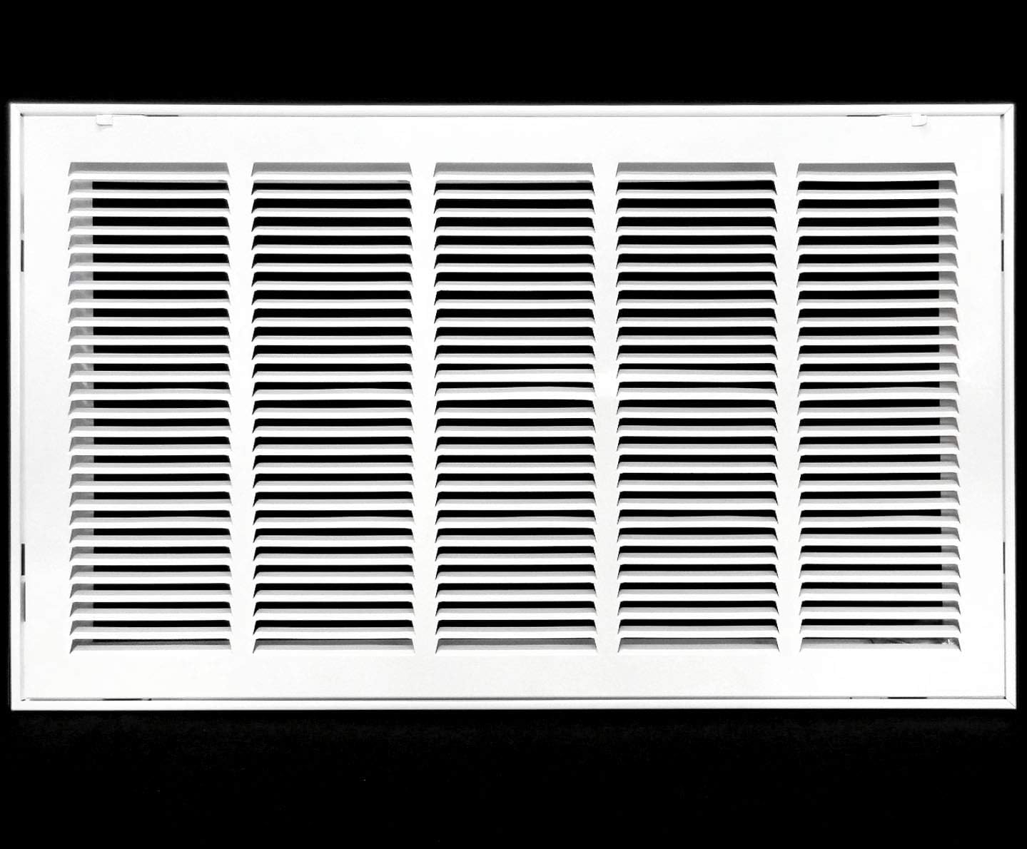 HVAC Premium 26" X 18" Steel Return Air Filter Grille for 1" Filter - Easy Plastic Tabs for Removable Face/Door - HVAC DUCT COVER - Flat Stamped Face - White [Outer Dimensions: 28 5/8"w X 20 5/8"h] 26 X 18