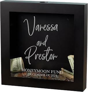 Personalization Universe Honeymoon Fund Personalized Shadow Box