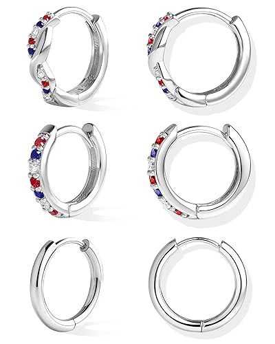 Inerney Gold Huggie Hoop Earrings Set for Women, Dainty Small