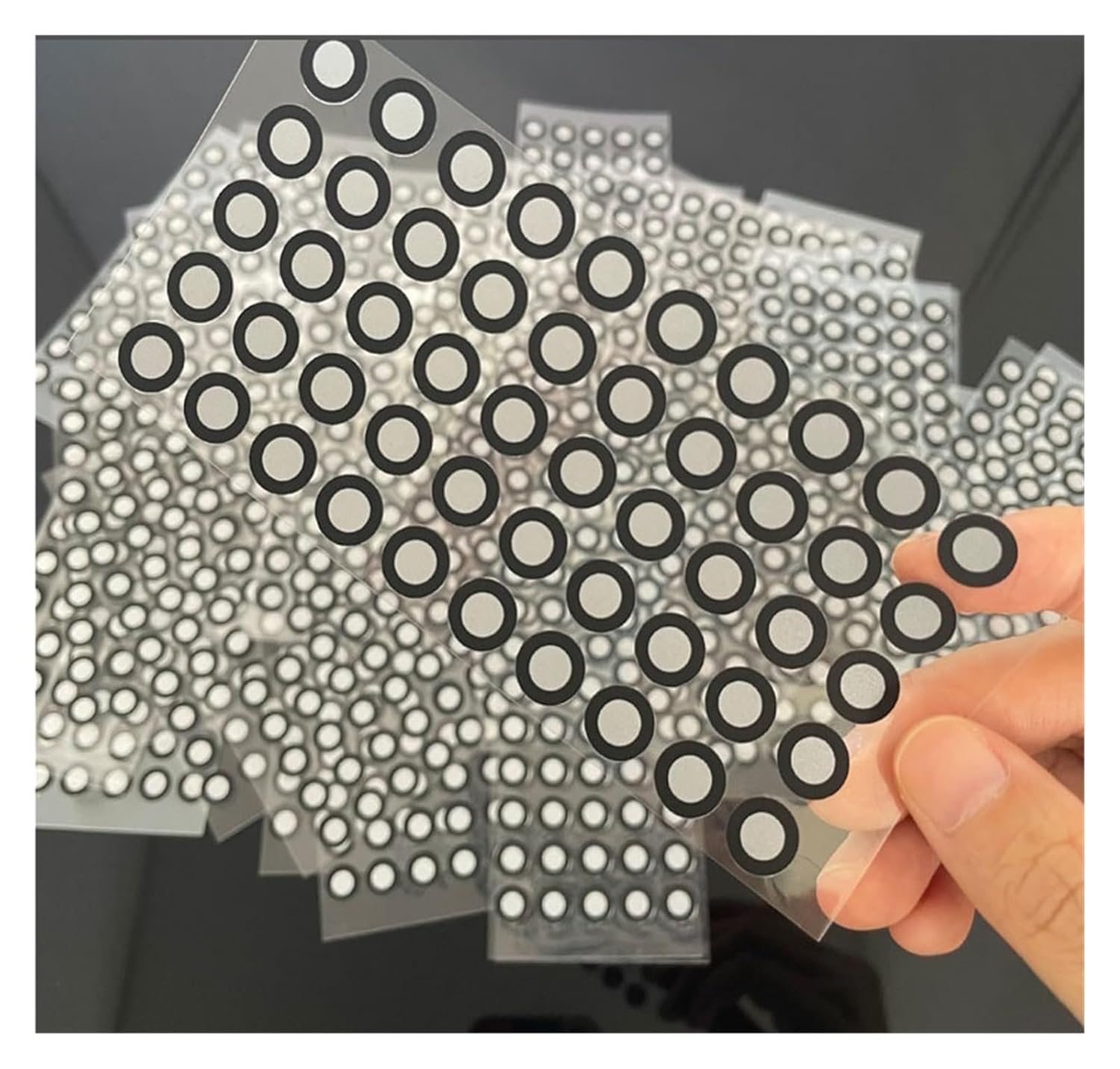 KEuLen 3D-Scan-Marker, 3D Scanner Marker, 3D-Scannen, Positionierung magnetischer Punkte, hochreflektierende Markierungspunkte, leicht kompatibler 3D-Scanner(Inner 3mm Outer 6mm (10000))