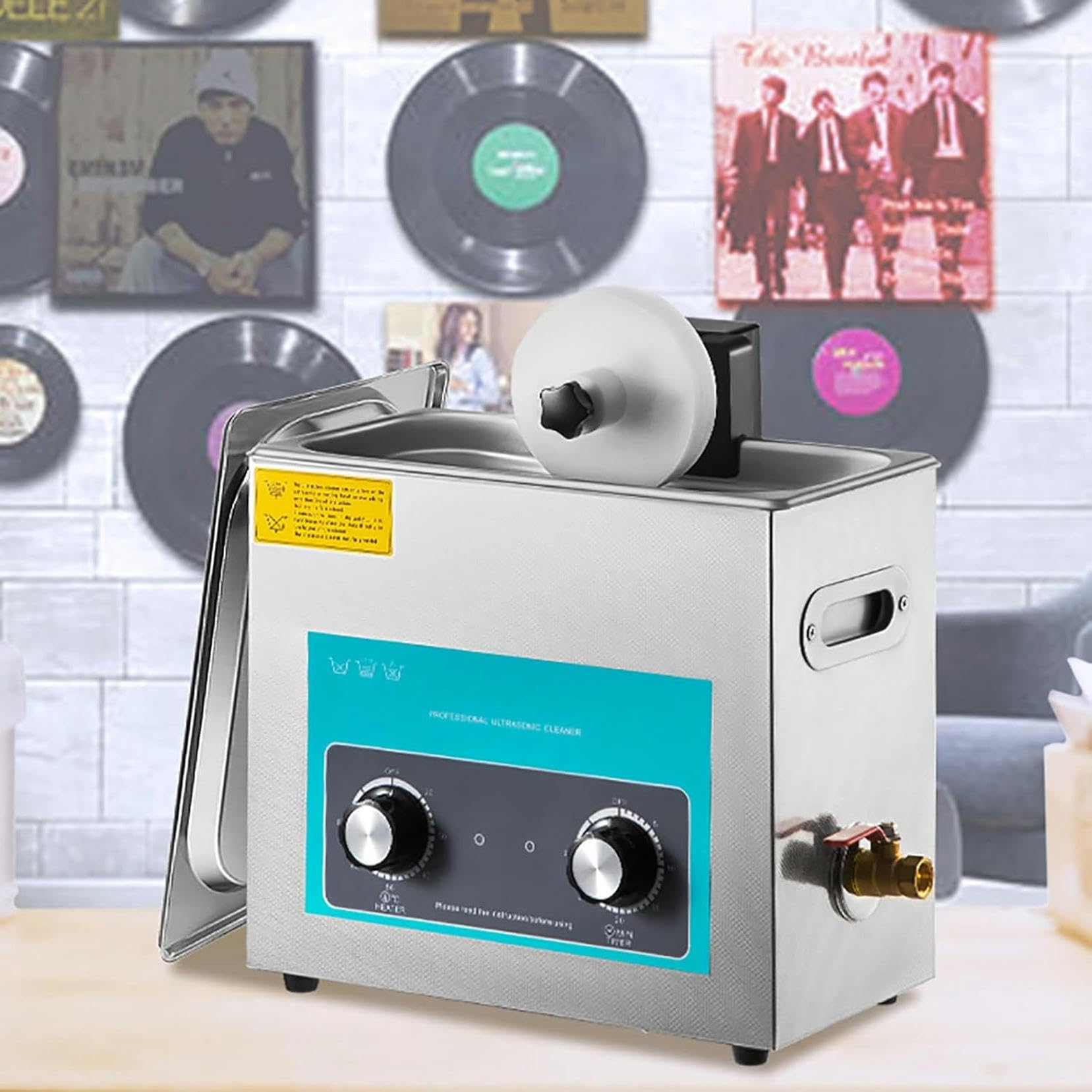 Ultraschallreiniger, Ultraschallreiniger Von 6L -Vinylscheiben, Ultraschall 180 -W -Rekordreiniger Mit Trocknungsnetz Für Das Geschäft Zu Hause, Ohne Die Oberfläche Der Scheibe/