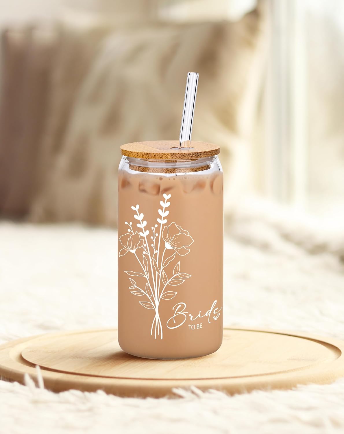 Glass Cup - Engagement & Bridal Shower Gift Ideas for Bride, Bachelorette & Fiance