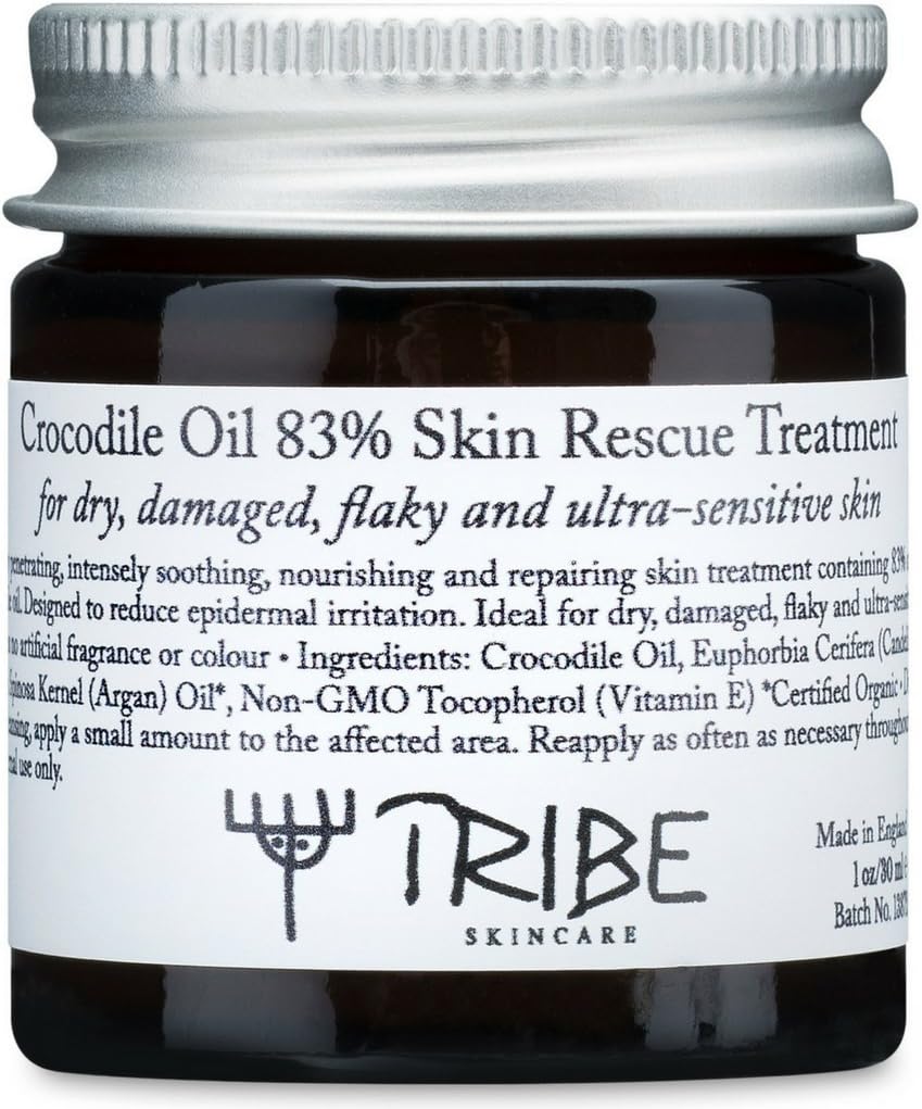 Tribe SkincareCrocodile Oil 83% Skin Rescue Treatment for Dry, Damaged, Flaky and Ultra-Sensitive Skin 30ml