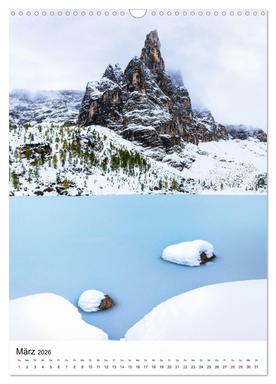 Die Dolomiten - Berge, die begeistern (Wandkalender 2026 DIN A3 hoch), CALVENDO Monatskalender: Berge, die begeistern