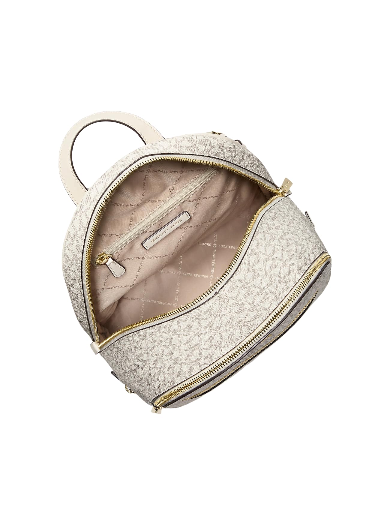 Michael Kors Rhea Medium Signature Logo Backpack Light Cream Multi