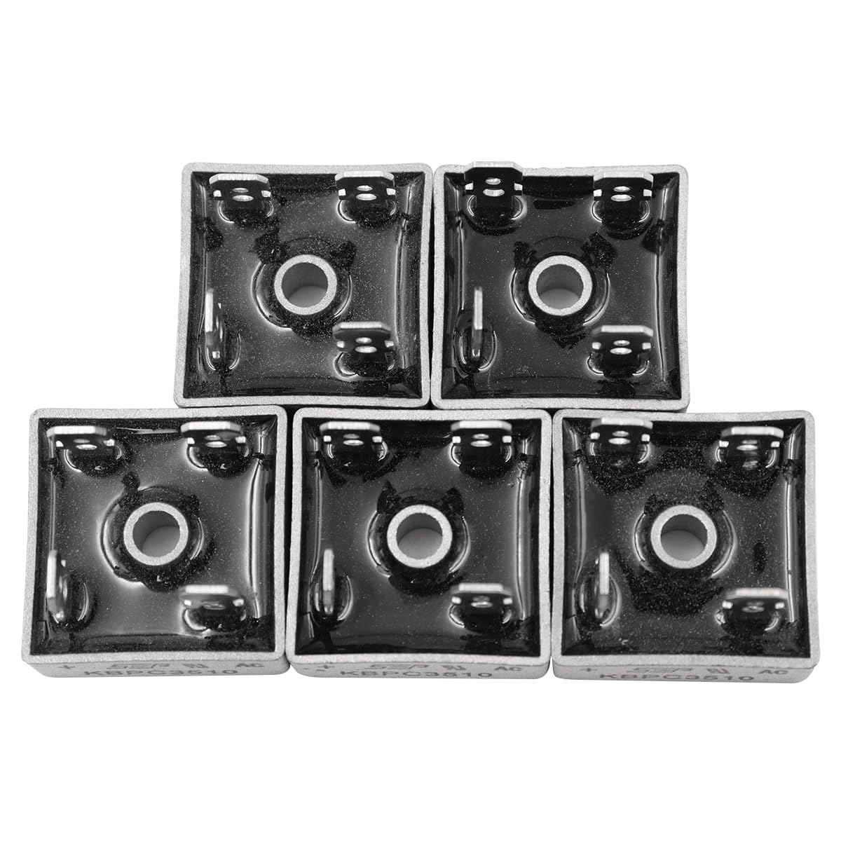 Sarini KBPC3510 Set di diodi raddrizzatore a Ponte,35 A 1000 V Custodia in Metallo 4 Pin Foro Passante - Ponte a diodi monofase a Onda Intera,Corrente Elevata